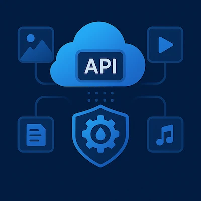 Abstract graphic representing the Media Shield platform interface